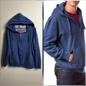 Blue Hoodie Sweatshirt Men's Size X-Large American Flag Casual